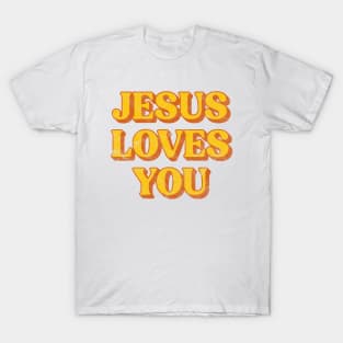 Retro Jesus Loves You Christian T-Shirt